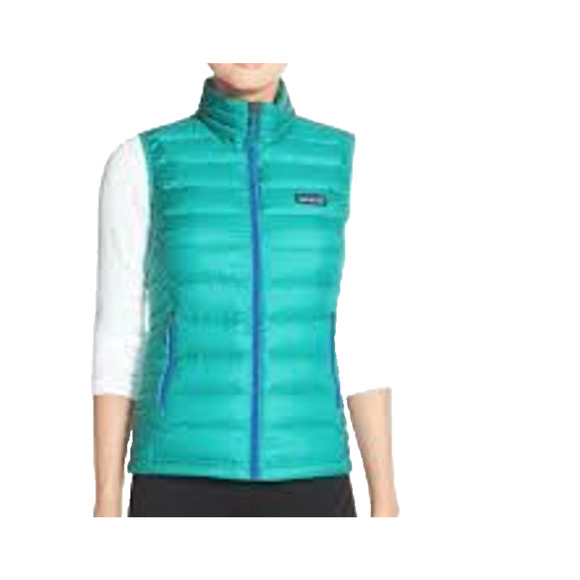Patagonia Down Sweater Puffer Vest Full Zip Quilted Blue Medium A004000 - Picture 2 of 12